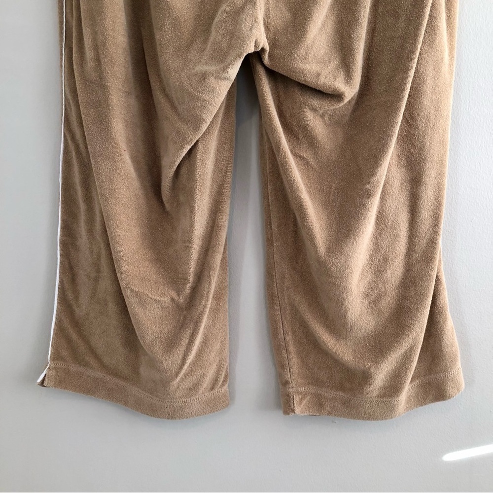 Cotton Ginny Vintage Y2K Terry Cloth Cropped Lounge Pants Tan XXL - Picture 9 of 12
